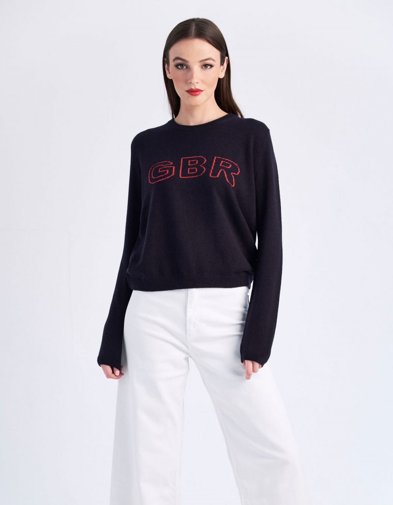 malin darlin GBR designer cashmere jumper.