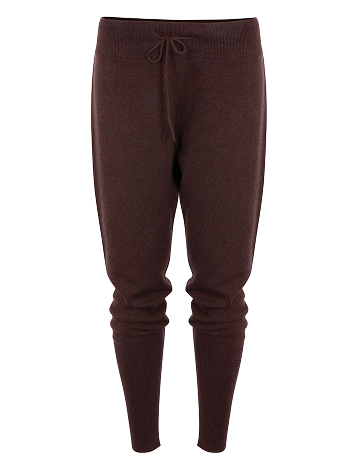 Malin darlin designer womens cashmere sweatpants laid flat on a white background.