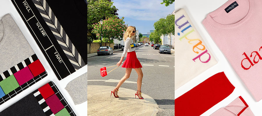 A montage of images to illustrate the Malin Darlin ethical cashmere brand.