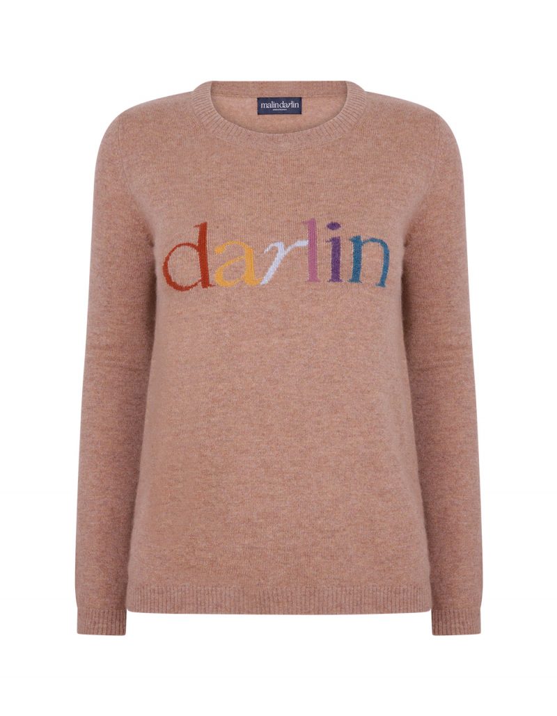 Signature malin Darlin beige cashmere jumpers.