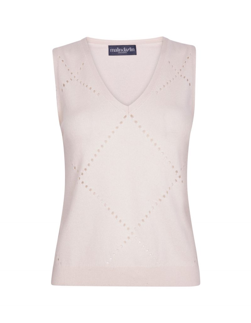 Katie cashmere vest tops at malin darlin UK.