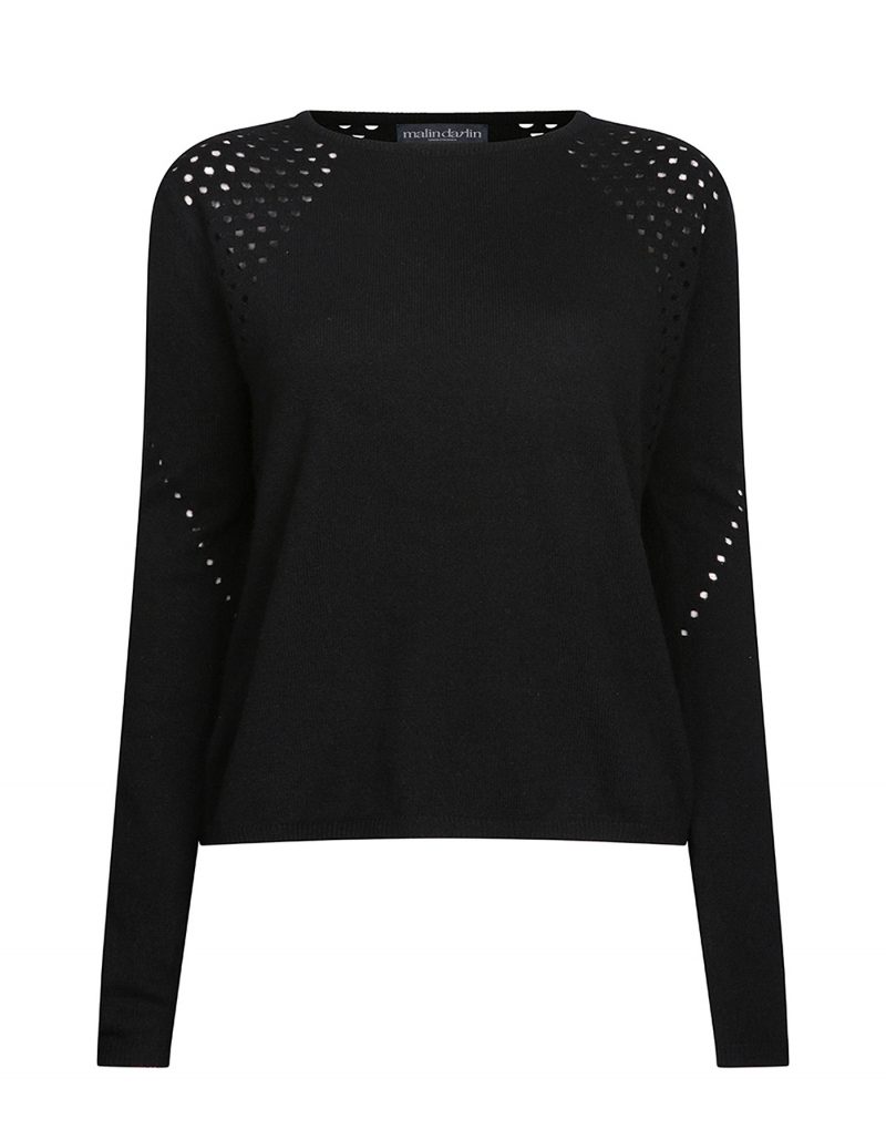 malin darlin Gabi Pointel Holes cashmere knitwear.