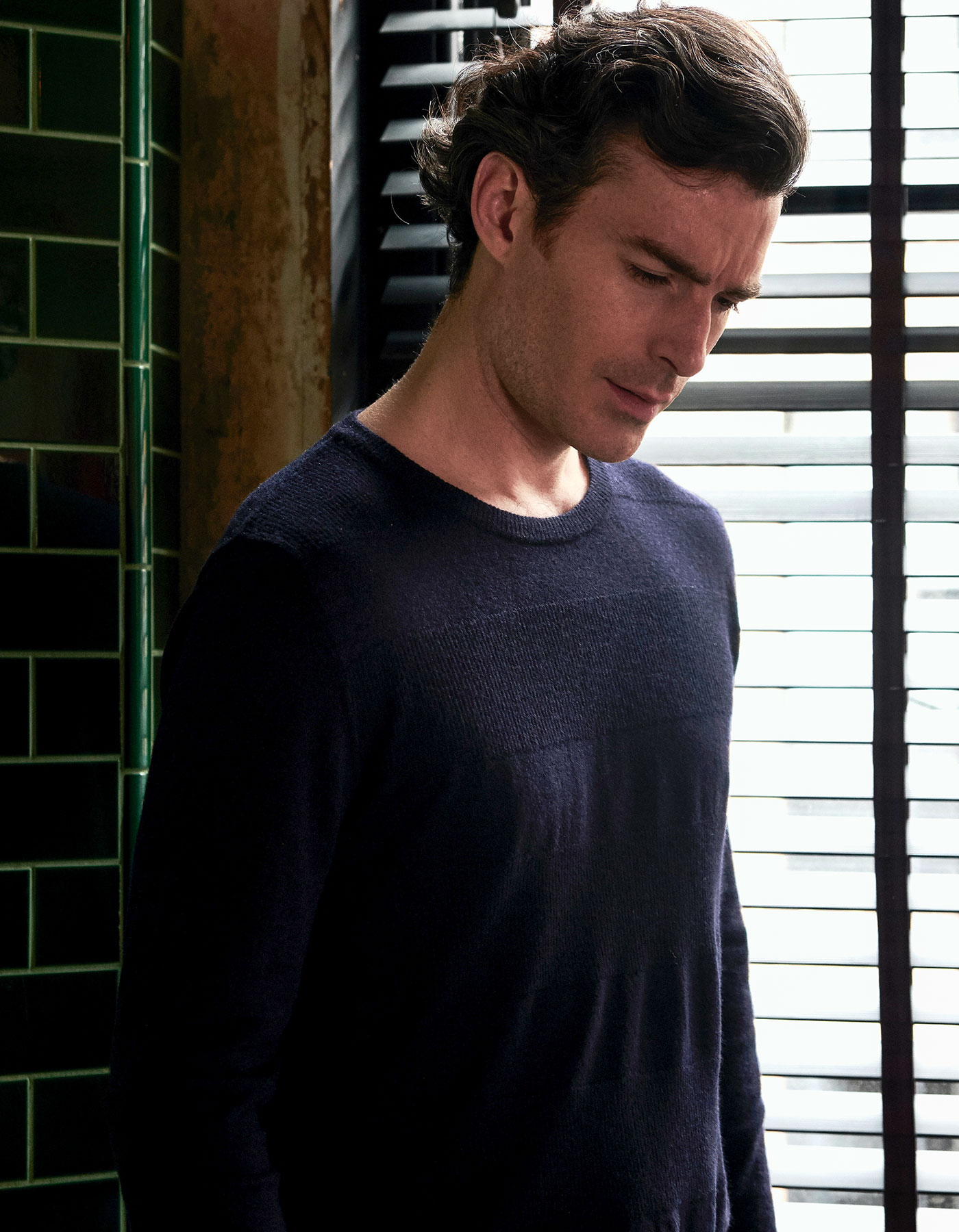 Gatsby cashmere sweater from the men's cashmere knitwear collection at malin darlin.