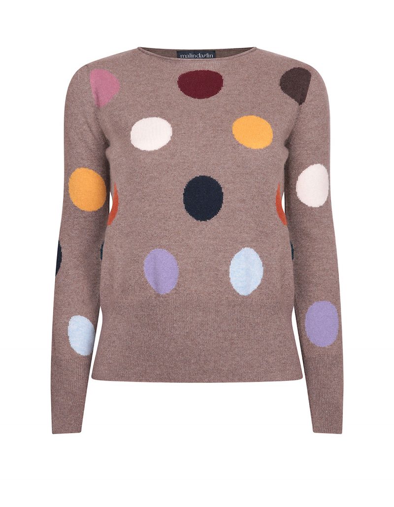 Malin Darlin Spot cashmere jumpers.